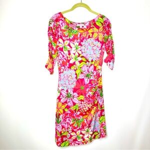 Lilly Pulitzer Jeanie Azalea Silk Cotton Dress Size Medium